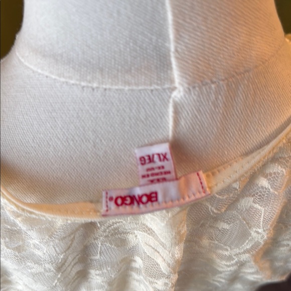 Vintage BONGO Cream Lace Crop Blouse - Picture 3 of 3